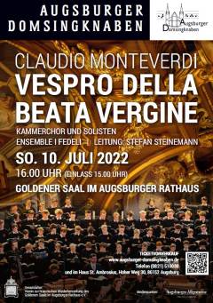 Konzert der Augsburger Domsingknaben am 10. Juli 2022 in unserem Goldenen Saal